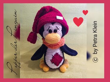 Häkelanleitung / Amigurumi / Pepper der Pinguin