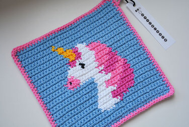 Unicorn Potholder Crochet Pattern - for beginners