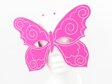 Augenmaske – Schmetterling in Pink – Bastelvorlagen mit Anleitung - Basteln