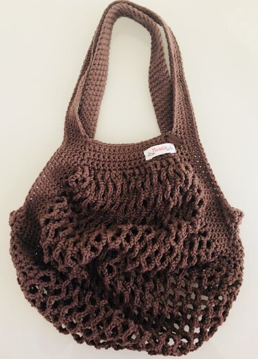 Häkelanleitung Einkaufsnetz mit langem Henkel