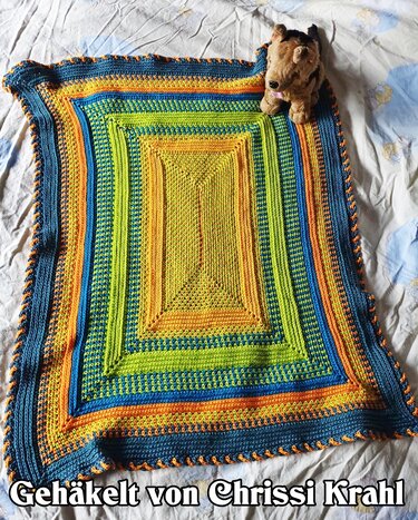 Häkelanleitung Kuscheldecke // Babydecke Lana