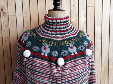Strickanleitung Poncho "Merry Christmas"