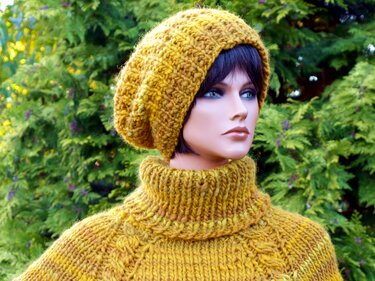 Warmer Poncho - Universalgröße, Strickanleitung für Anfänger