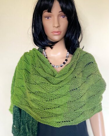 Mystic Arctica, gestrickter Schal - Stricken