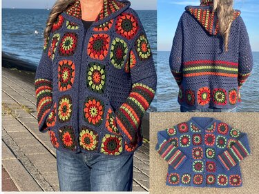 Hoodie im Hippiestyle - Häkelanleitung