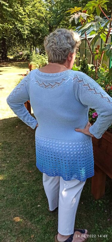 Ajour-Shirt "Sabines Sommer" Größe S-XXXXXXL - Stricken