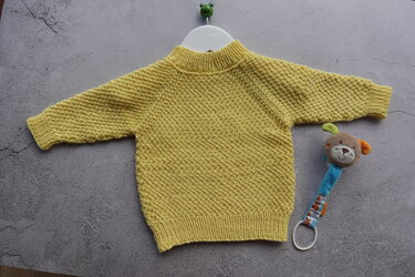 Raglanpulli mit Perlmuster - Stricken