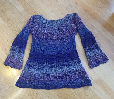 Pullover Blue Moon, Häkelanleitung