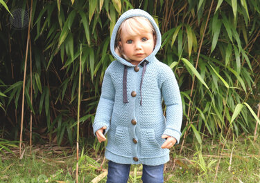 Hoodie "Gloria" for adults/children (size 2 y.-XXL, raglan) - Crochet