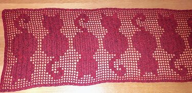 Tischläufer Katzen - Häkeln