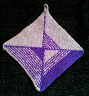 Topflappen mit Rahmen - gestrickt und gefilzt - Stricken