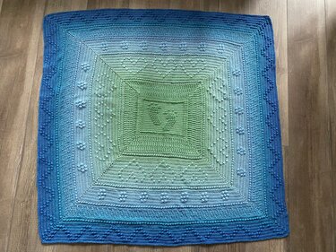 Set Babydecke Kleines Wunder inkl. Mittelteile Füße, Hände und Wolken - Häkeln