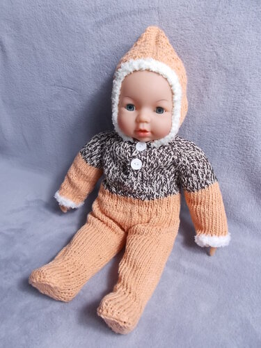 Overall für Puppen in 3 Größen - Strickanleitung