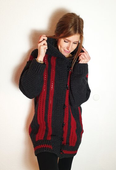 216 Häkelanleitung Häkeljacke Hippie 2 - Bild 3