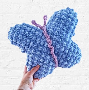 Crochet Pattern Cloud, Heart & Butterfly Pillow