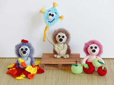 Häkelanleitung flauschige kleine Igel