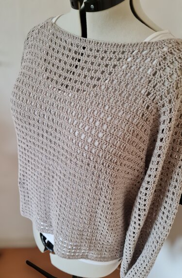 RVO Netzpulli "Little Companion" Häkelanleitung Oversize jede Größe