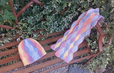 "Winter-Waves" Häkelmütze im Stricklook mit Wellenmuster - Häkeln