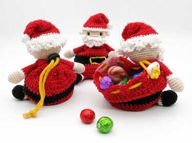 Zugbeutel - Weihnachtsmann - Häkelanleitung