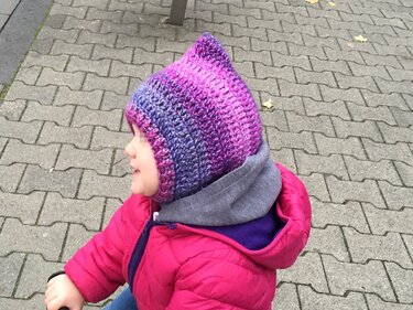 Häkelanleitung Schalmütze mit oder ohne Bommel - jede Größe, alle Garne