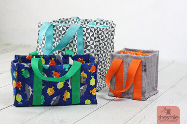 Flaschentasche und Tragetasche "TanteTrage" (Nähanleitung und Schnittmuster für 5 Größen)