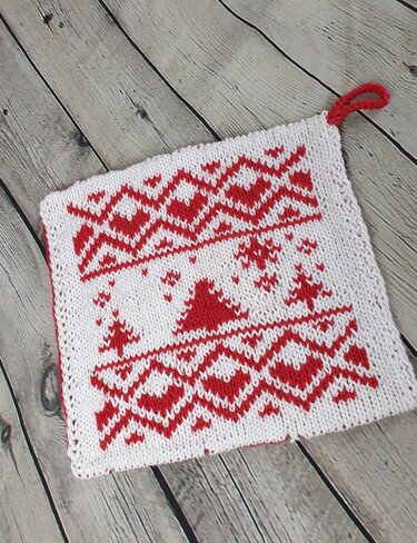 Pattern Christmas Potholder