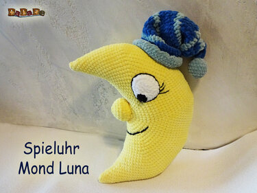 Spieluhr Mond Luna mit Tieren, Anleitung von Dadade - Häkeln