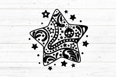 Stern einfach Plotterdatei SVG DXF FCM - Plotting