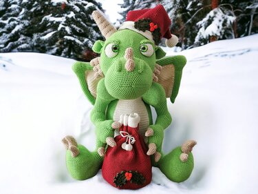 Arkto the christmas dragon XXL - Crochet