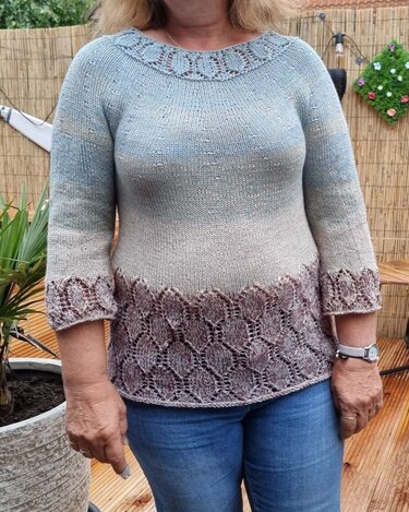 Shirt "Verona" stricken, Rundpasse, alle Größen, mit oder oder Ärmel