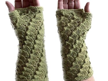 Armstulpen "Emma", tolles Muster! - Stricken