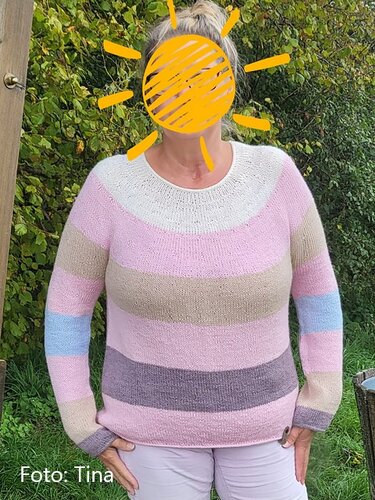 Round Yoke Sweater | VANILLA TEA Sweater | top down & seamless |  7 sizes - Knitting