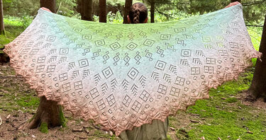 Anleitung Lace-Tuch "Waldspaziergang" - Stricken