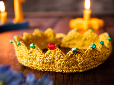 H&auml;kelanleitung: Geburtstagskrone als Kronenband - Häkeln