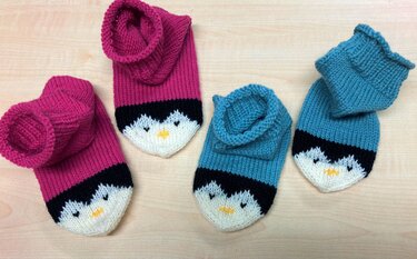 Kindersöckchen "Pinguin" Gr. 28/29 und 30/31 - Stricken