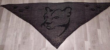 Anleitung Motivtuch Puma - Häkeln