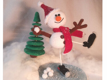 Frosty, the snowman - crochet pattern
