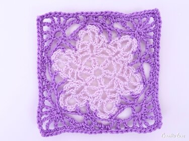 Stern-Anhänger zu Weihnachten & Schneeflocke Granny Square | 2in1 Häkelanl. - Bild 2