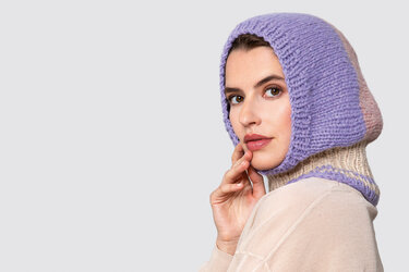 Balaclava-Mütze "Colour Blocks" in Pastellfarben Strickanleitung // PDF