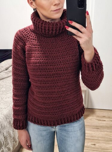 PDF Häkelanleitung Rollkragenpullover XS-XXL - Bild 3