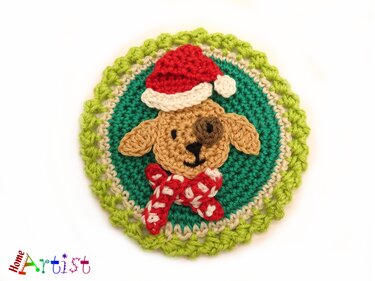 Dog Ornament crochet patch