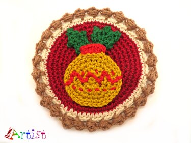 Christmas ball button crochet