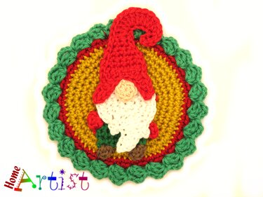 Gnome crochet Patch Ornament