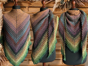 2 Right 2 Left - Strickanleitung für ein Dreieckstuch