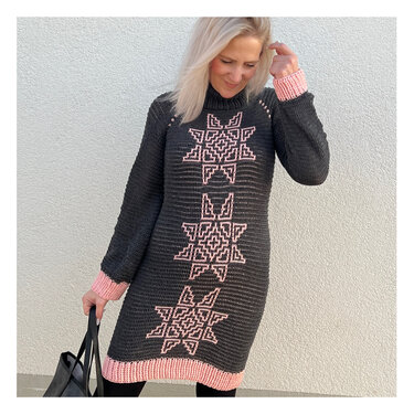 Häkelanleitung Longpulli "Schneeflöckchen" - Bild 4