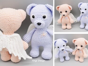 Anleitung für niedliche Schutzengerl Bärli zum Häkeln