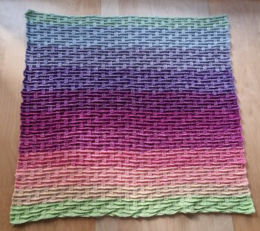Crochet pattern "bricks blanket" - lined up