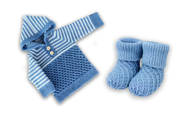 2 PDFs-set: Baby jumper & socks "Kai" (spiral pattern, size 0 m.- 5 y.) - Crochet