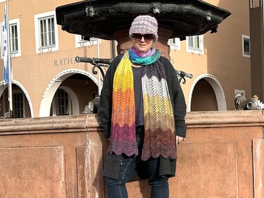 Colorwave Schal stricken | Restewolle Schal - Bild 7