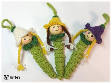 Häkelanleitung Glückswürmchen "Blumenkinder"